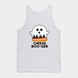 Cheese Boo-ger Cute Halloween Ghost Cheeseburger Pun Tank Top